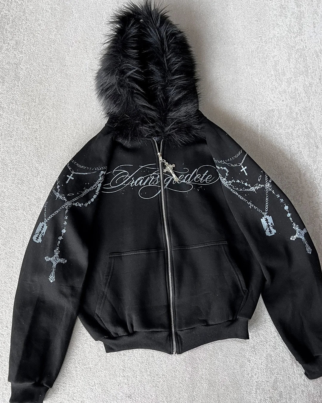 Y2K New Harajuku Plum Tree Embroidered Oversized Pink Zipper Hoodies For Men and Women Gothic Fashion Retro Street Sweatshirts