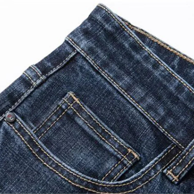 Men Loose Retro Vintage Jeans Male spring and autumn Korean Slim Fit Denim Pants Straight Leg Narrow Leg Blue-Gray Trousers