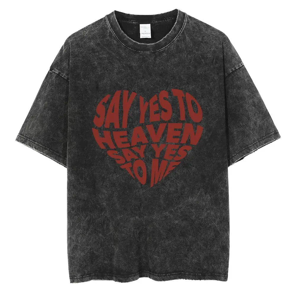 New Arrival Mens Clothes Tee Shirt Homme Graphic T-Shirts Men Tshirt for Men Ropa Hombre 90s Singer Lana Del Rey Washed