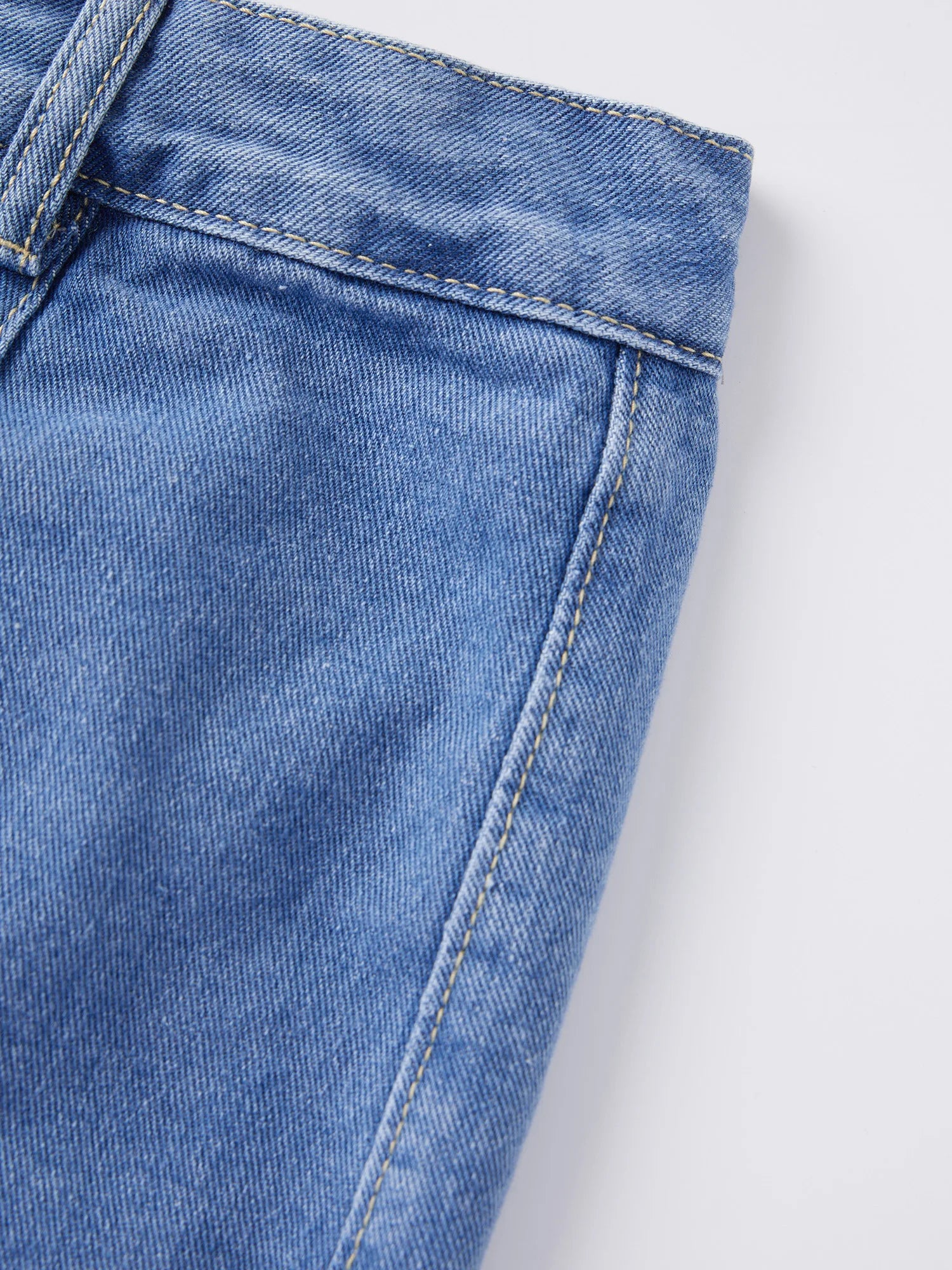 Stylish High Waist Denim Skirt Vintage Washed Button Front A-line Midi Jean Skirts for Casual Outings and Events
