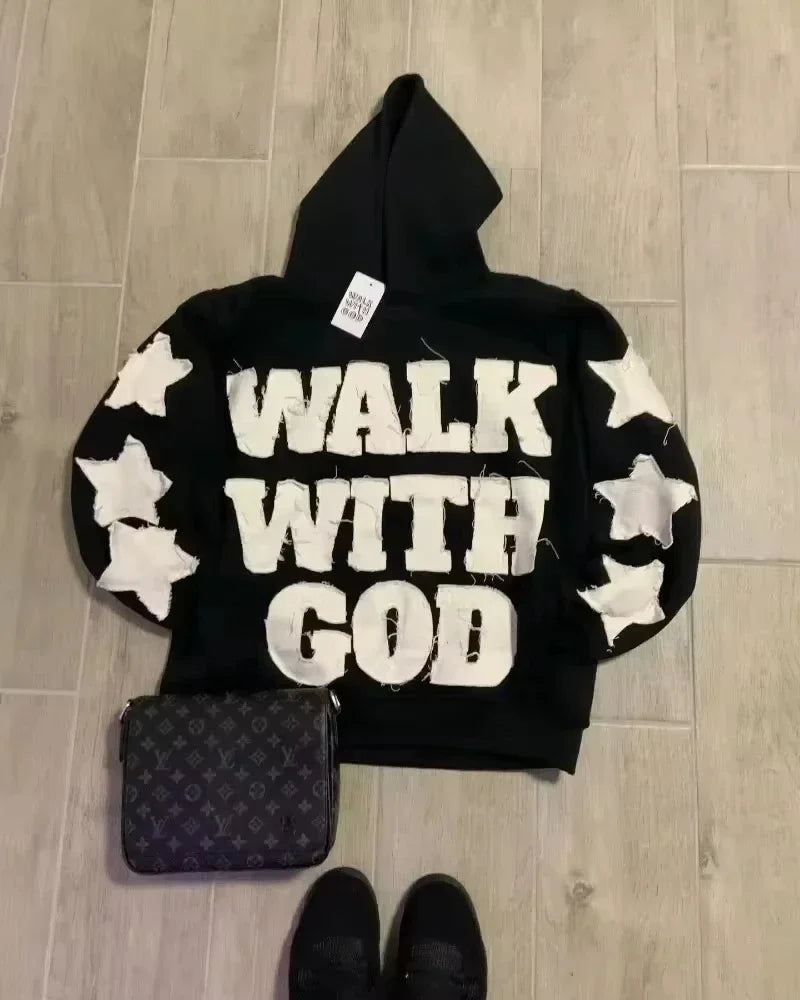 American Y2K New Fashion Trend Fleece Padded Zipper Hoodie Women Street Hip Hop Joker Loose Sweatshirt Couple Casual Punk Hoodie
