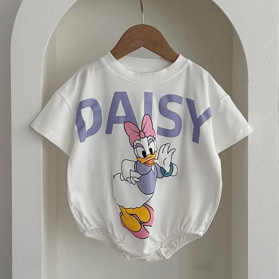 Disney Mickey Mouse Donald Duck Rompers Summer Toddler Cotton Soft Cartoon Jumpsuit Newborn Daisy Bodysuits for Baby Girls Boys