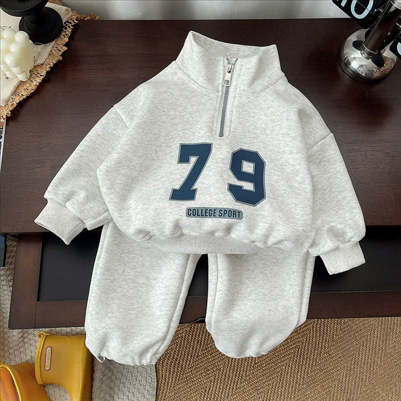 Boys Girls Casual Sets Spring Autumn Children Clothes Suit Baby Long-Sleeved Sweater Sweatpants 2Pcs New Kids Fashion Outfits
