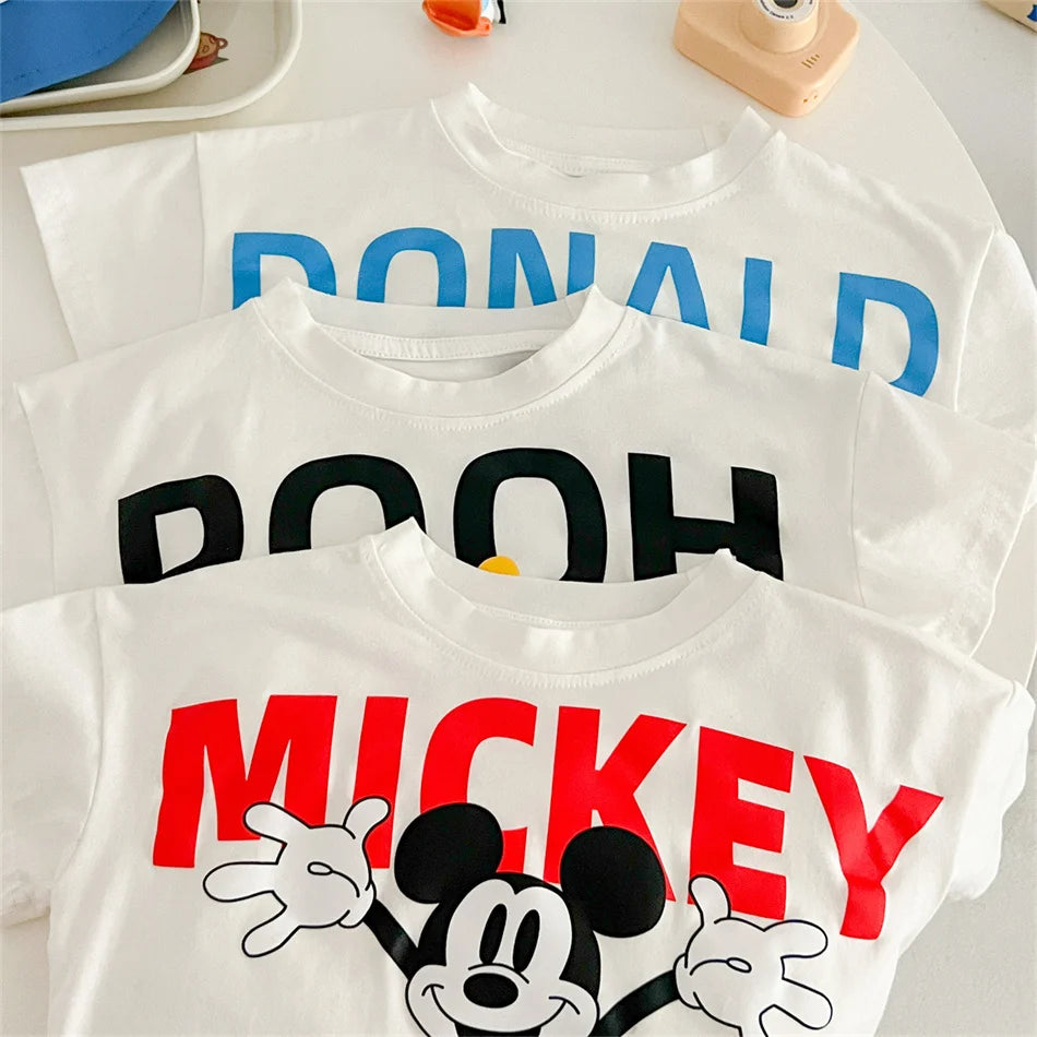 Disney Mickey Mouse Donald Duck Rompers Summer Toddler Cotton Soft Cartoon Jumpsuit Newborn Daisy Bodysuits for Baby Girls Boys