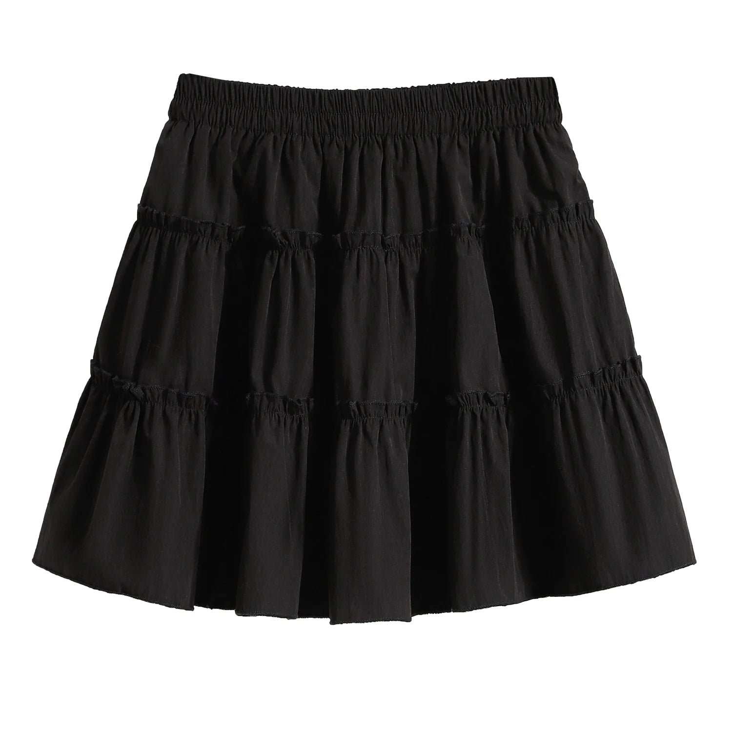 Plus Size Mini Skirt Women Summer 2025 New Arrival High Elastic Waist A Line Skirt With Lining Korean Style Black Or White Skirt