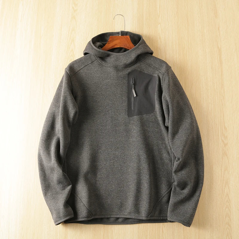 ionic Technology Fce Hoodie Sweatirt Men's Spring Autumn Spor Casual Wear Straight Leg  Color Hong Da