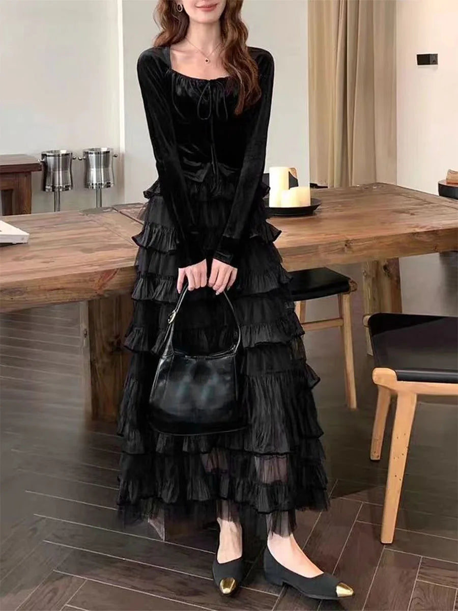 Women s Elegant Tulle Long Skirt Sweet Puffy Fluffy Layered A-Line Tutu Cake Skirts for Bride