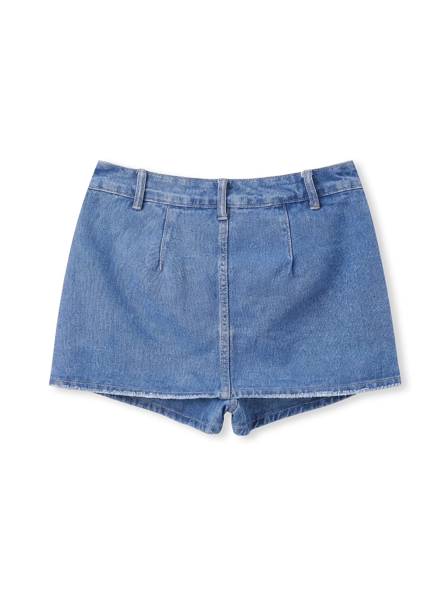 Stylish High Waist Denim Skirt Vintage Washed Button Front A-line Midi Jean Skirts for Casual Outings and Events