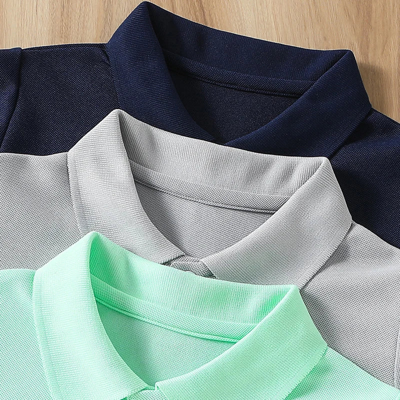 3-piece Set Of New Summer Children's Multi-color Combination POLO Top For Boys Handsome And casual Lapel Short Sleeved T-shirt