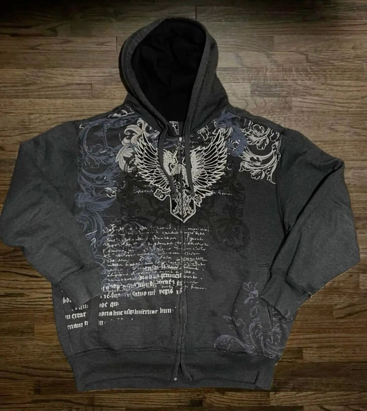 Y2K New American Fashion Trend Joker Sell Spot Zipper Hoodie Men Street Hip Hop Vintage Fleece Padded Sweatshirt Unisex Hoodie