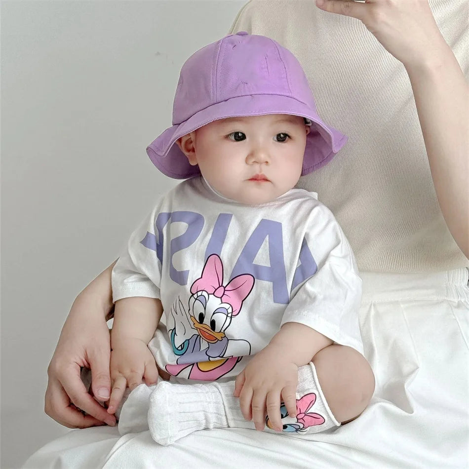 Disney Mickey Mouse Donald Duck Rompers Summer Toddler Cotton Soft Cartoon Jumpsuit Newborn Daisy Bodysuits for Baby Girls Boys