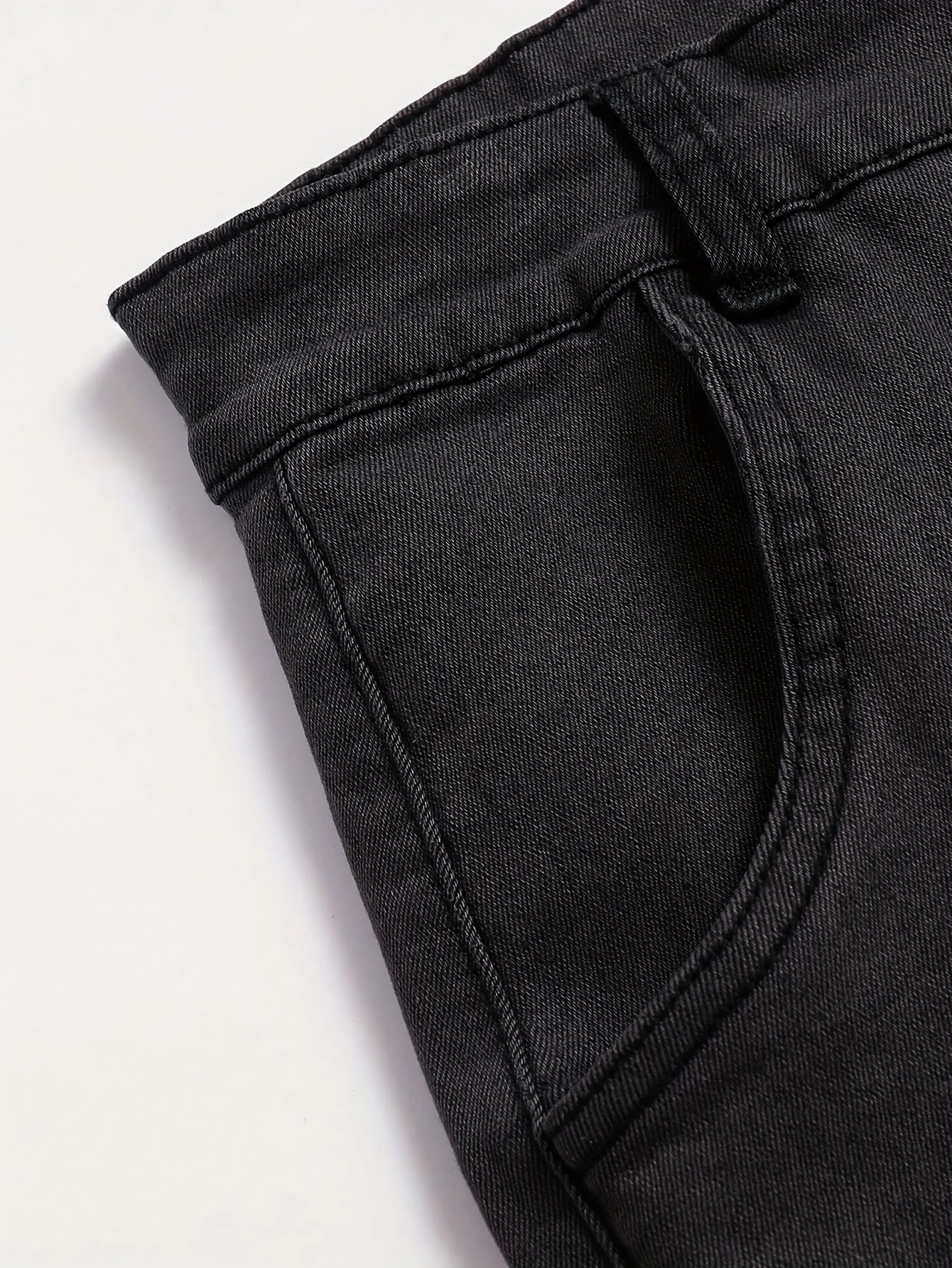 Men's multi-pocket work jeans, casual street-style straight-leg jeans, suitable for all seasons.